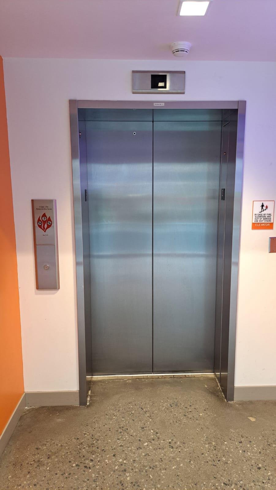 Elevator after cleaning