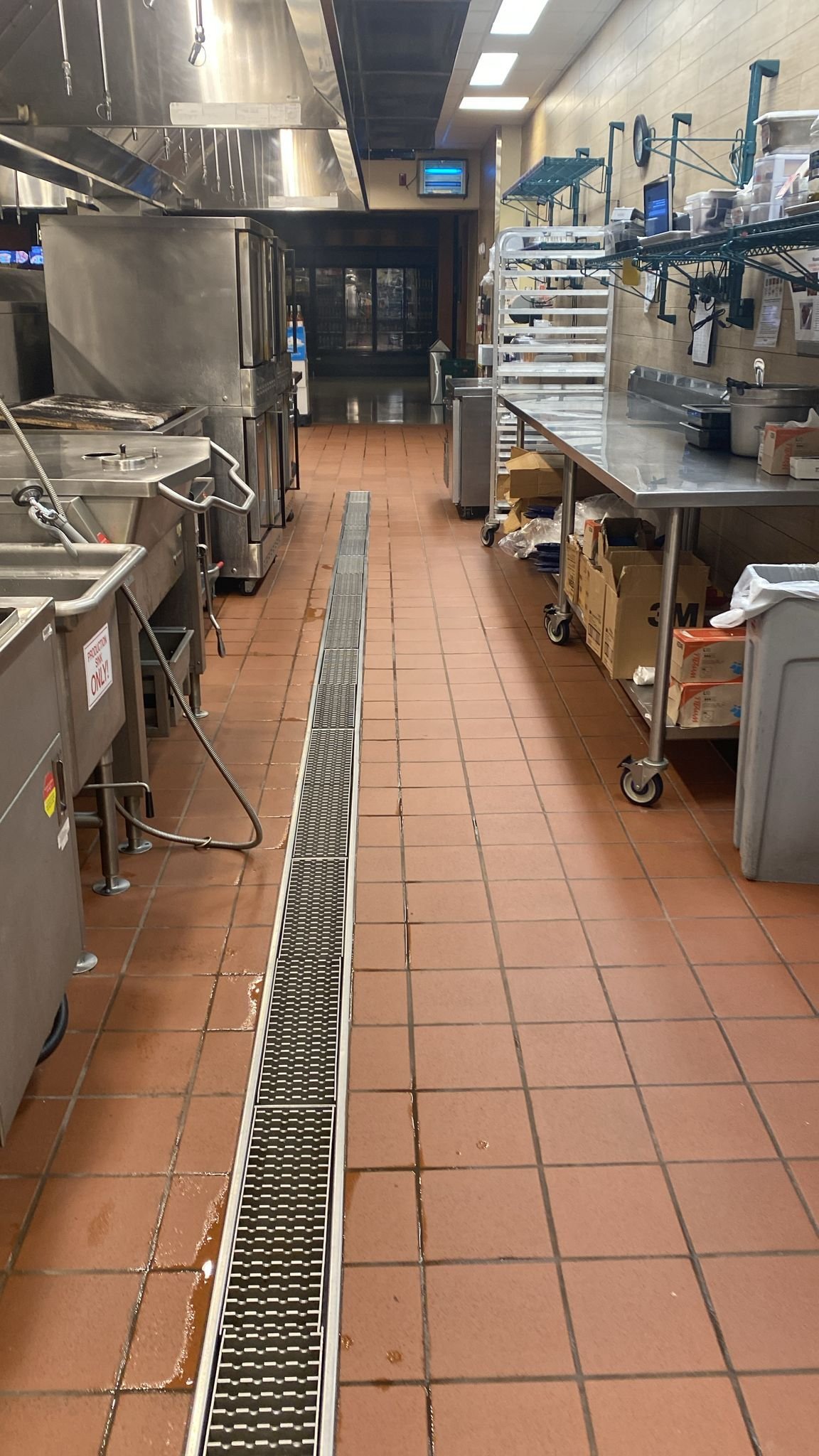 Industrial kitchen after cleaning
