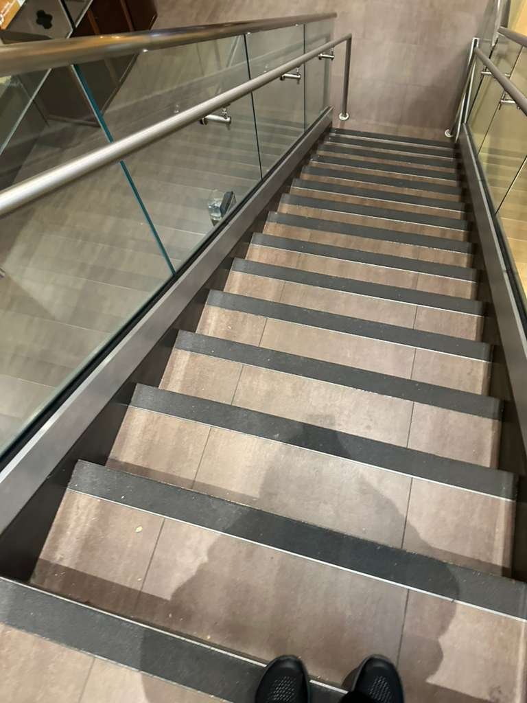 Office stairs after cleaning