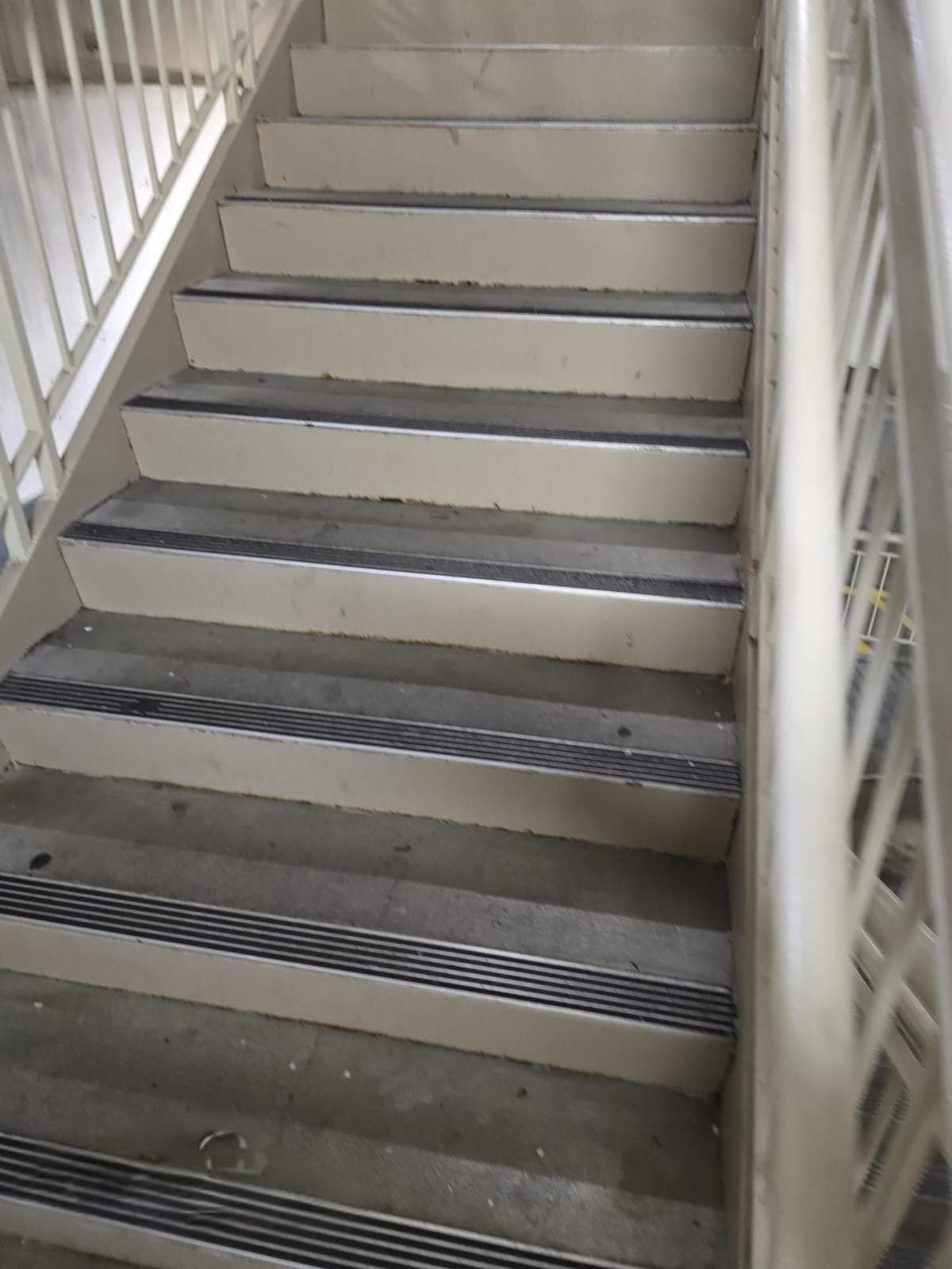 Office stairs before cleaning