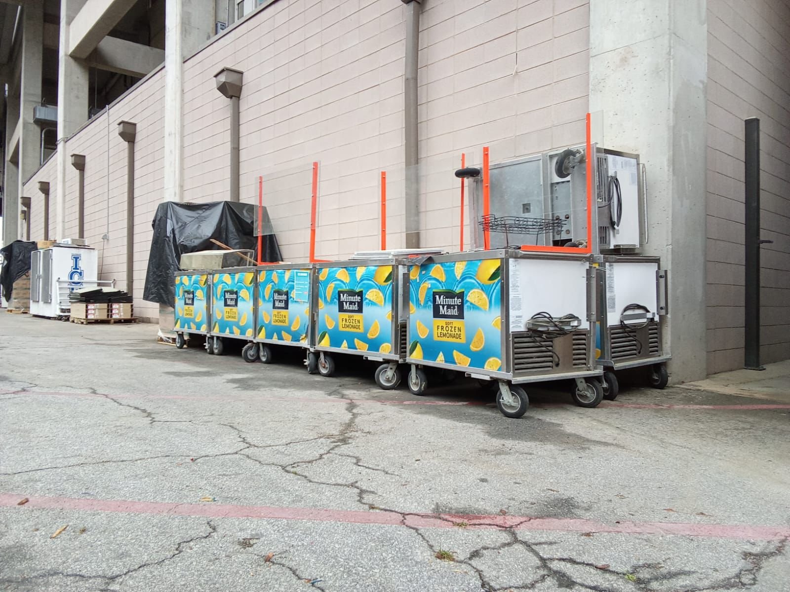 Stadium concession after cleaning
