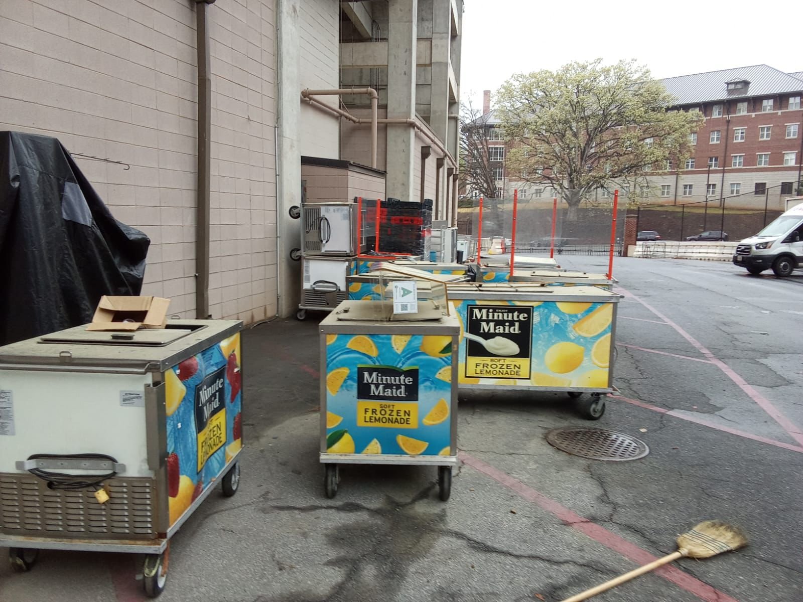 Stadium concession during cleaning