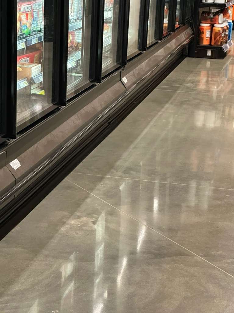 Supermarket after cleaning